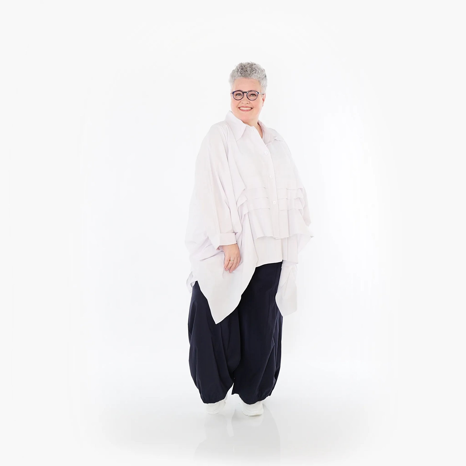  Ballonhose von AKH Fashion aus Baumwolle, 1482.07083, Marine, Ausgefallen, Zeitlos, Schick
