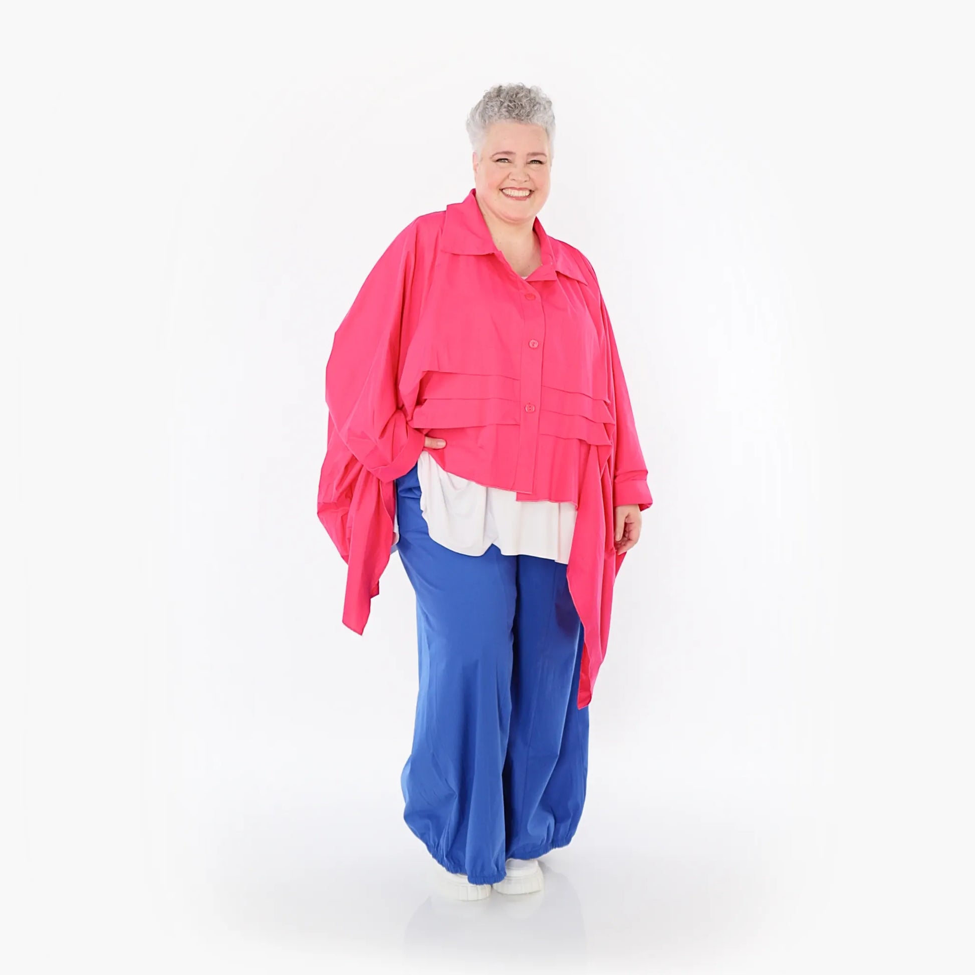  Ballonhose von AKH Fashion aus Baumwolle, 1482.07083, Royalblau, Ausgefallen, Zeitlos
