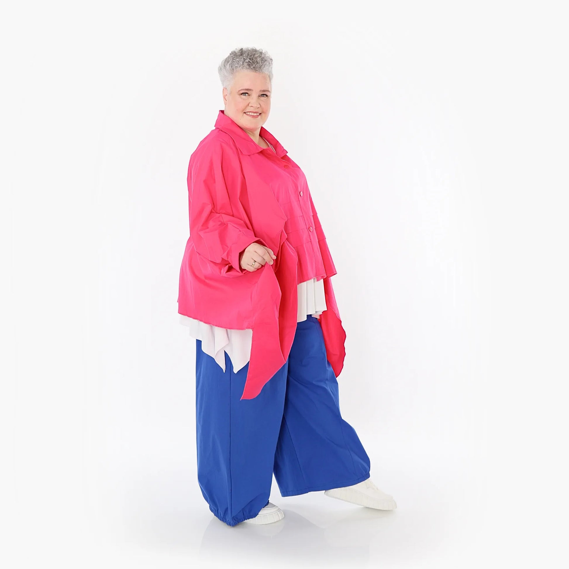  Ballonhose von AKH Fashion aus Baumwolle, 1482.07083, Royalblau, Ausgefallen, Zeitlos