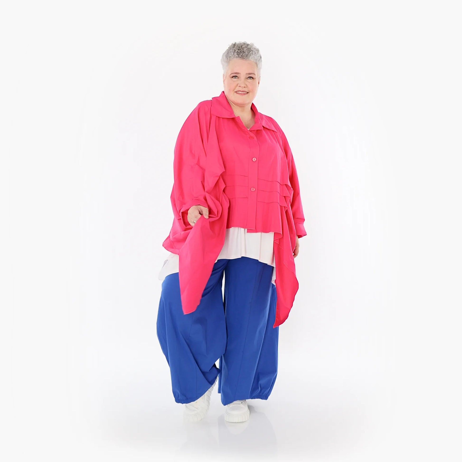  Ballonhose von AKH Fashion aus Baumwolle, 1482.07083, Royalblau, Ausgefallen, Zeitlos