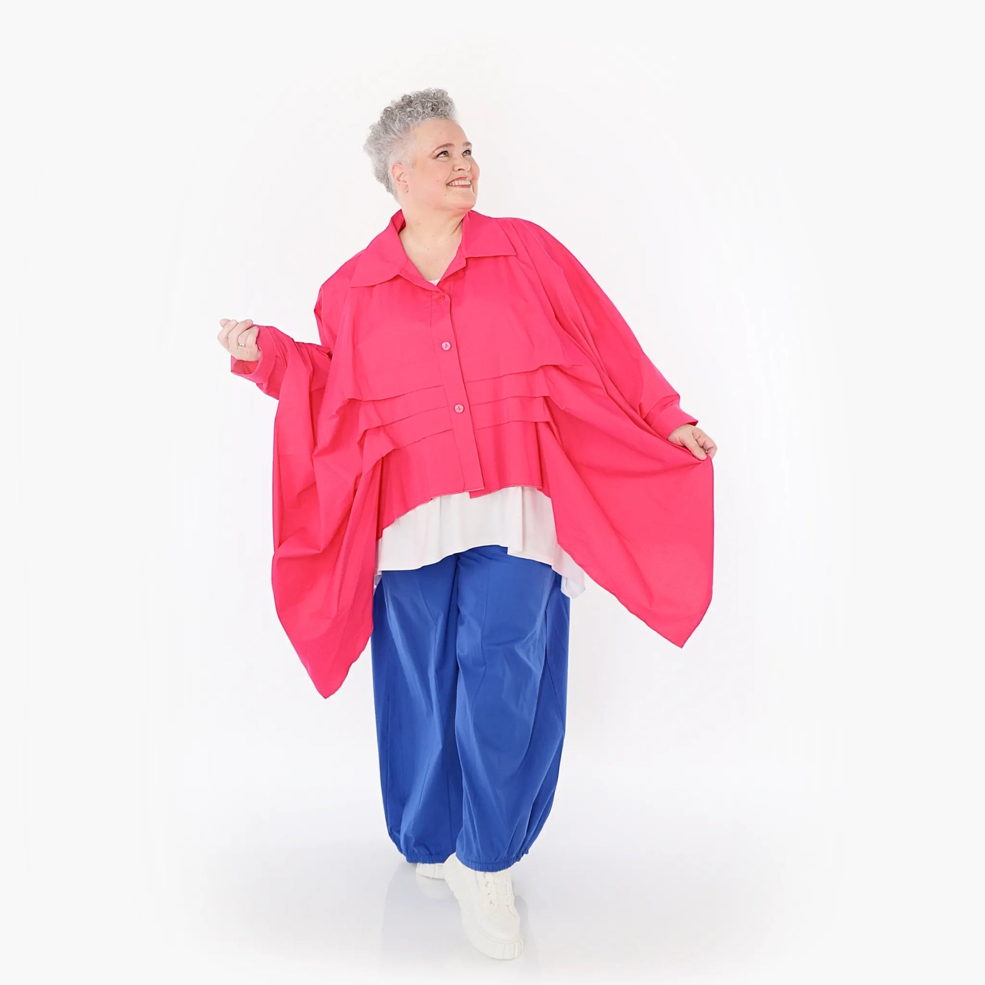  Ballonhose von AKH Fashion aus Baumwolle, 1482.07083, Royalblau, Ausgefallen, Zeitlos