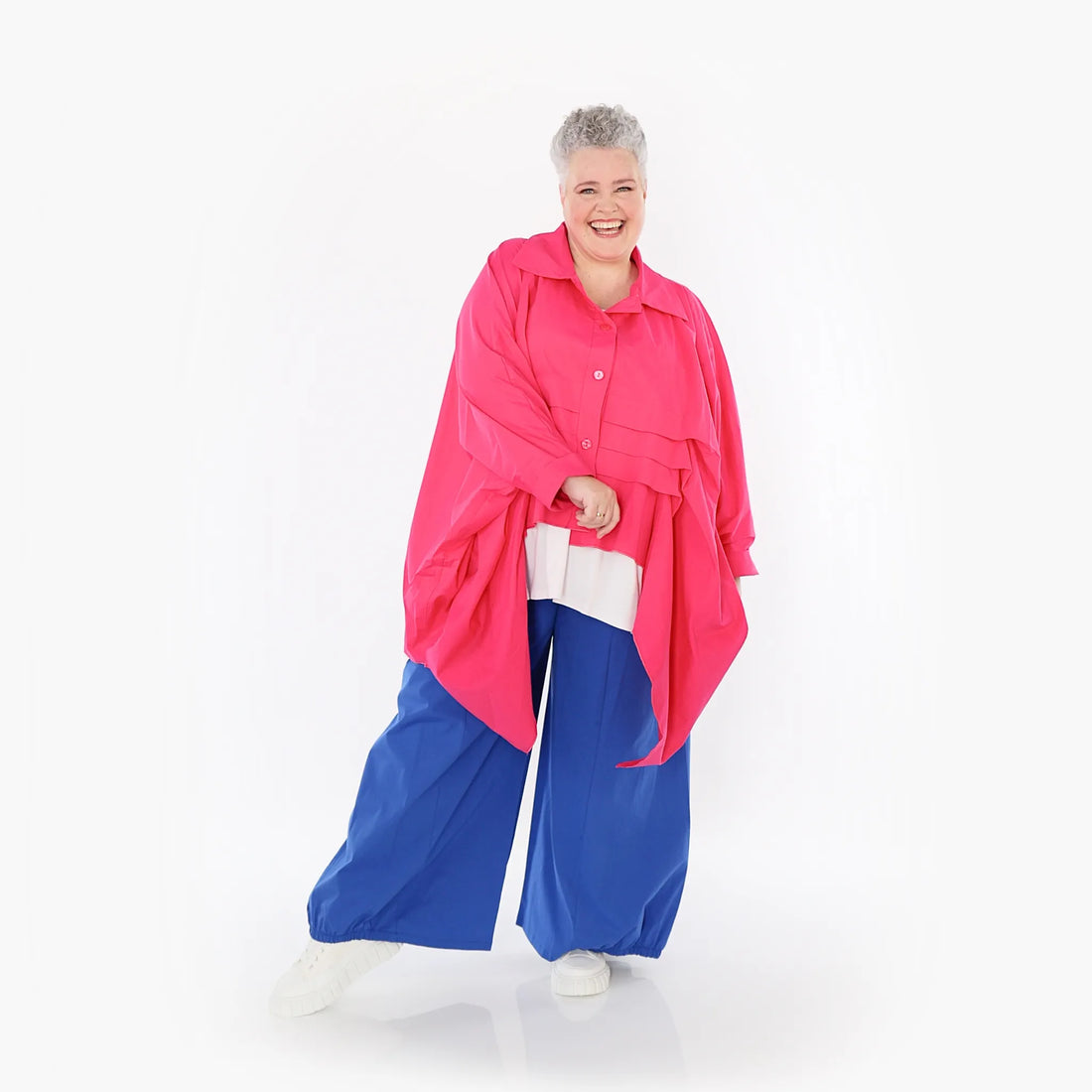  Ballonhose von AKH Fashion aus Baumwolle, 1482.07083, Royalblau, Ausgefallen, Zeitlos