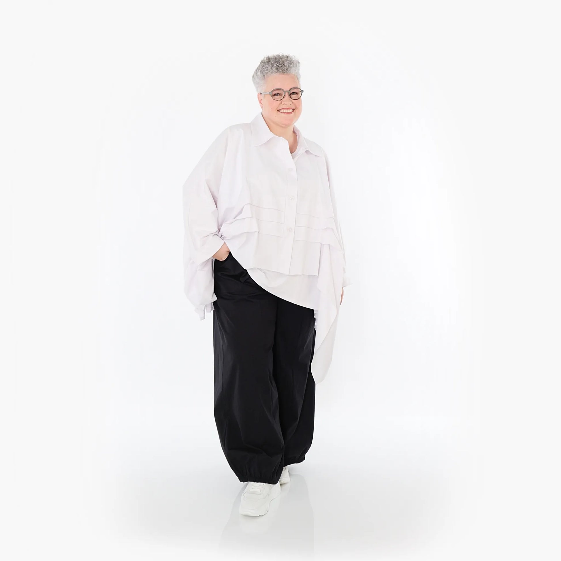  Ballonhose von AKH Fashion aus Baumwolle, 1482.07083, Schwarz, Ausgefallen, Zeitlos