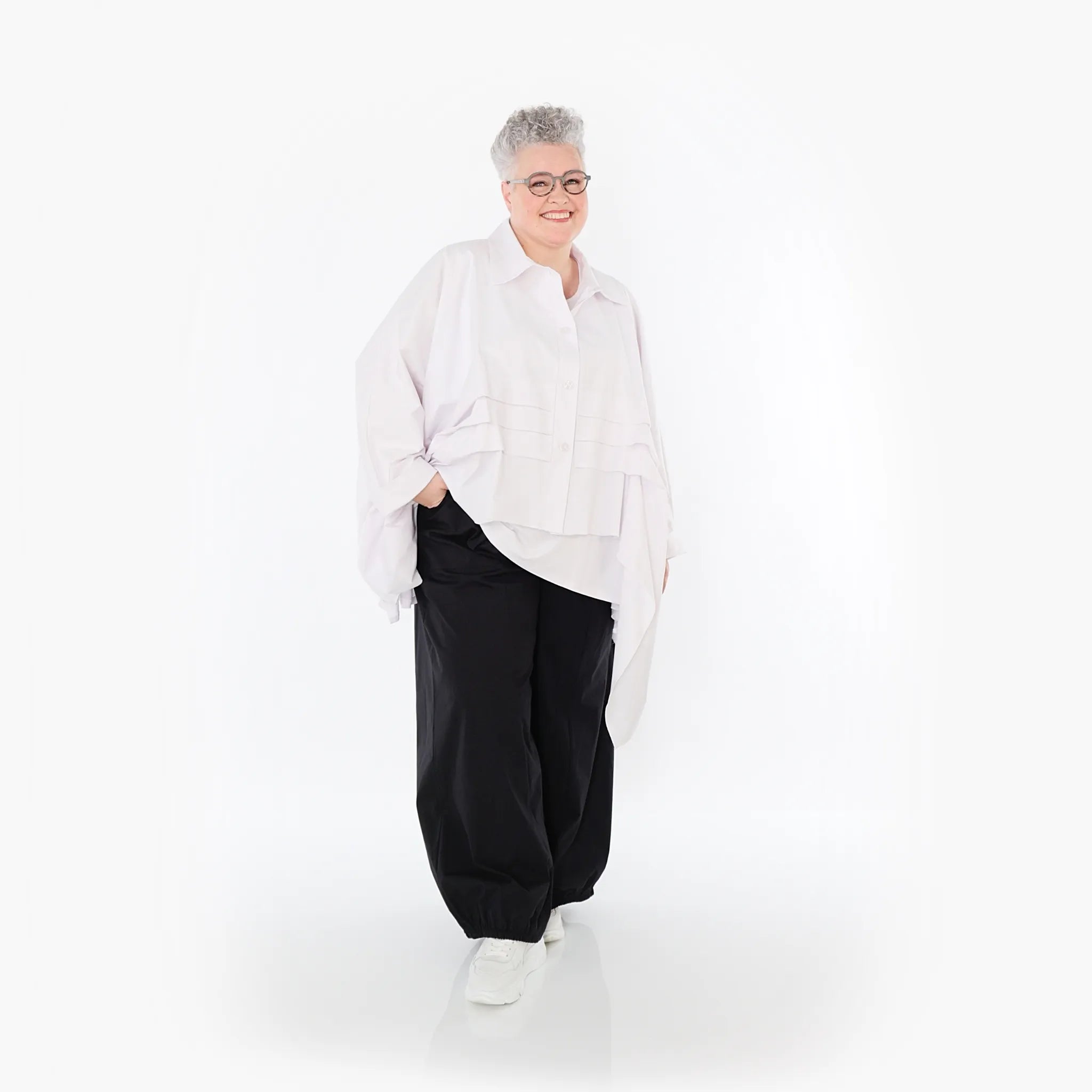  Ballonhose von AKH Fashion aus Baumwolle, 1482.07083, Schwarz, Ausgefallen, Zeitlos