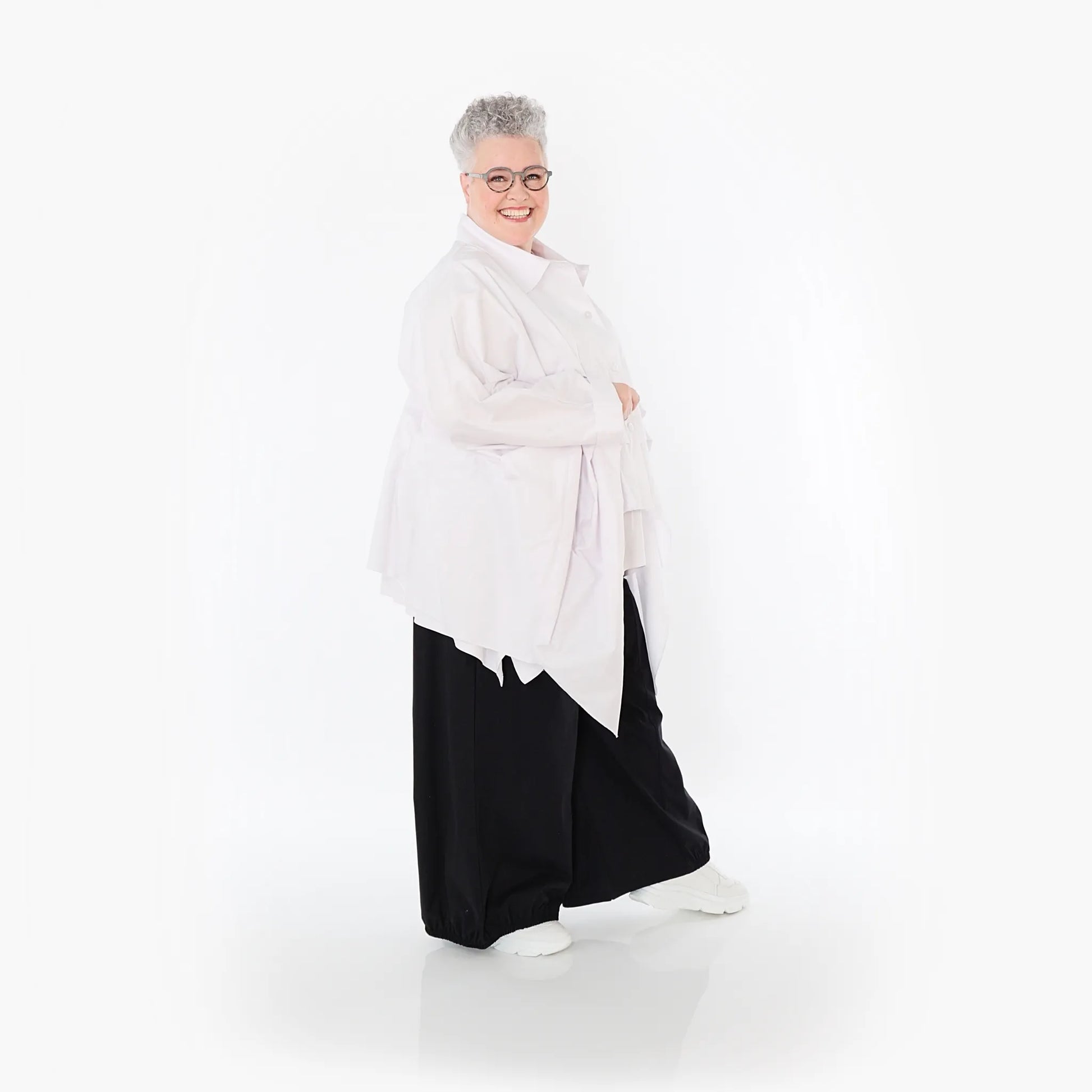  Ballonhose von AKH Fashion aus Baumwolle, 1482.07083, Schwarz, Ausgefallen, Zeitlos