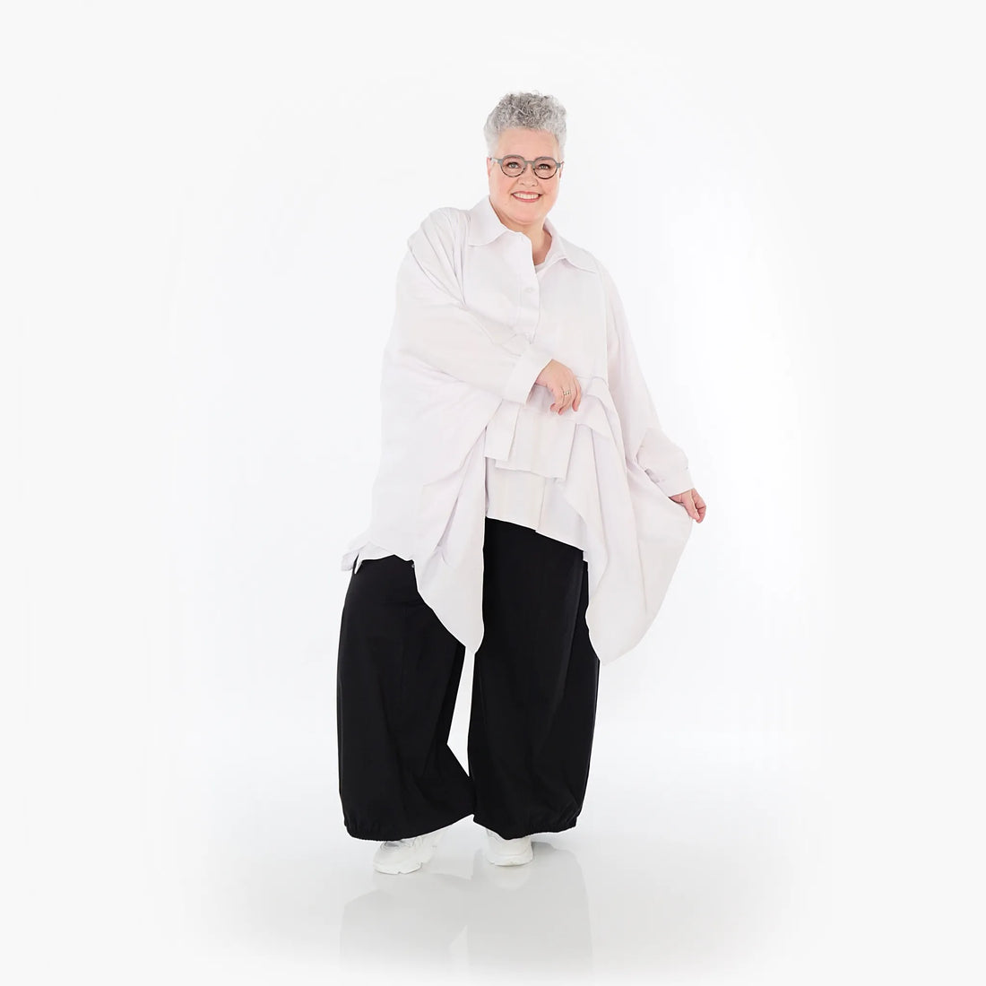  Ballonhose von AKH Fashion aus Baumwolle, 1482.07083, Schwarz, Ausgefallen, Zeitlos