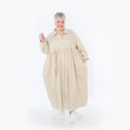  A-Form Mantel von AKH Fashion aus Baumwolle, 1482.07084, Beige, Ausgefallen, Zeitlos