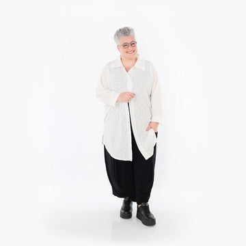  AKH Fashion Bluse in gerader Form, aus Baumwolle, 1484.07087, Weiß, Herzen, Ausgefallen