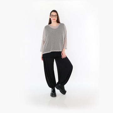  AKH Fashion Bigshirt in gerader Form, aus Baumwolle, 1500.06721, Grau, Ausgefallen, Zeitlos