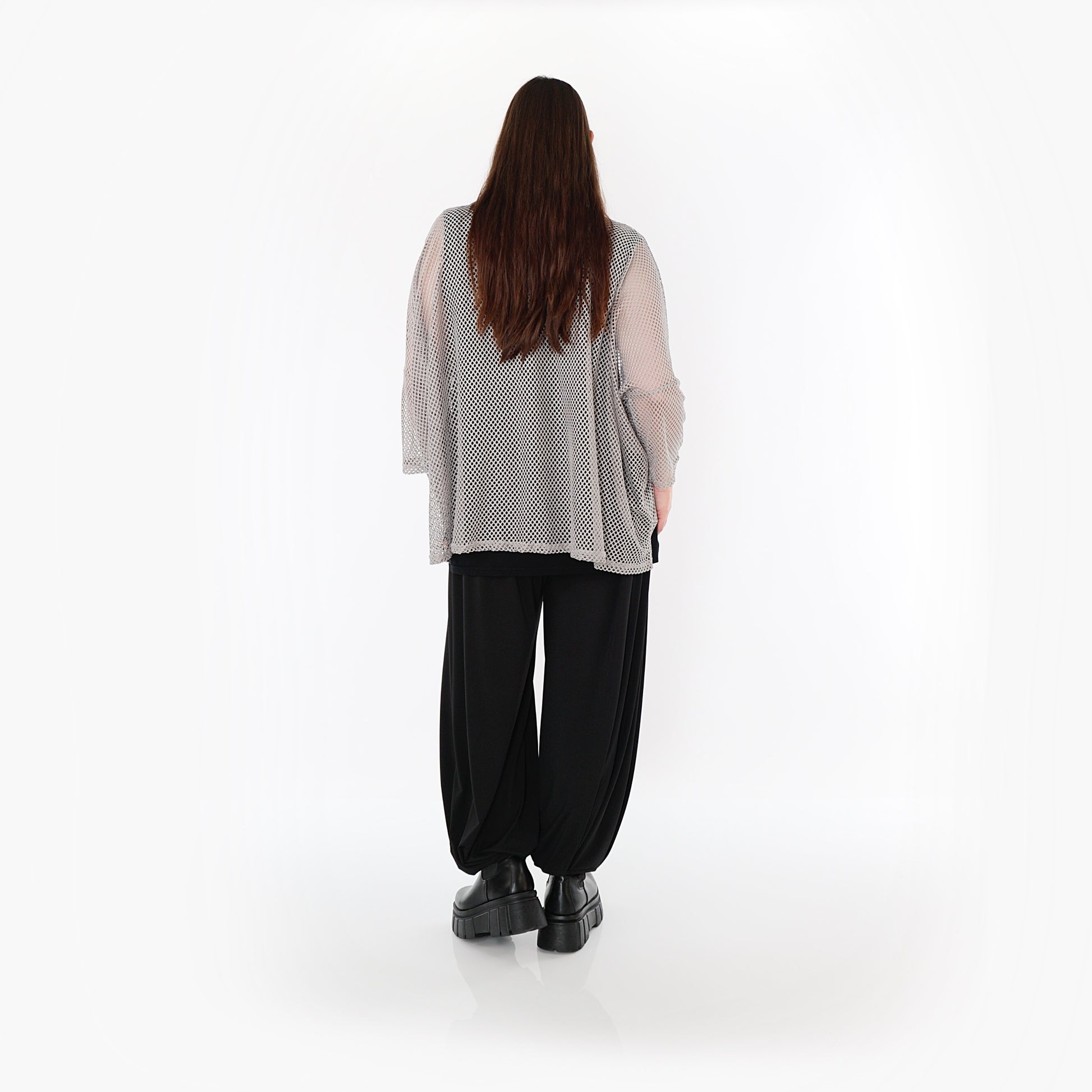  AKH Fashion Bigshirt in gerader Form, aus Baumwolle, 1500.06721, Grau, Ausgefallen, Zeitlos