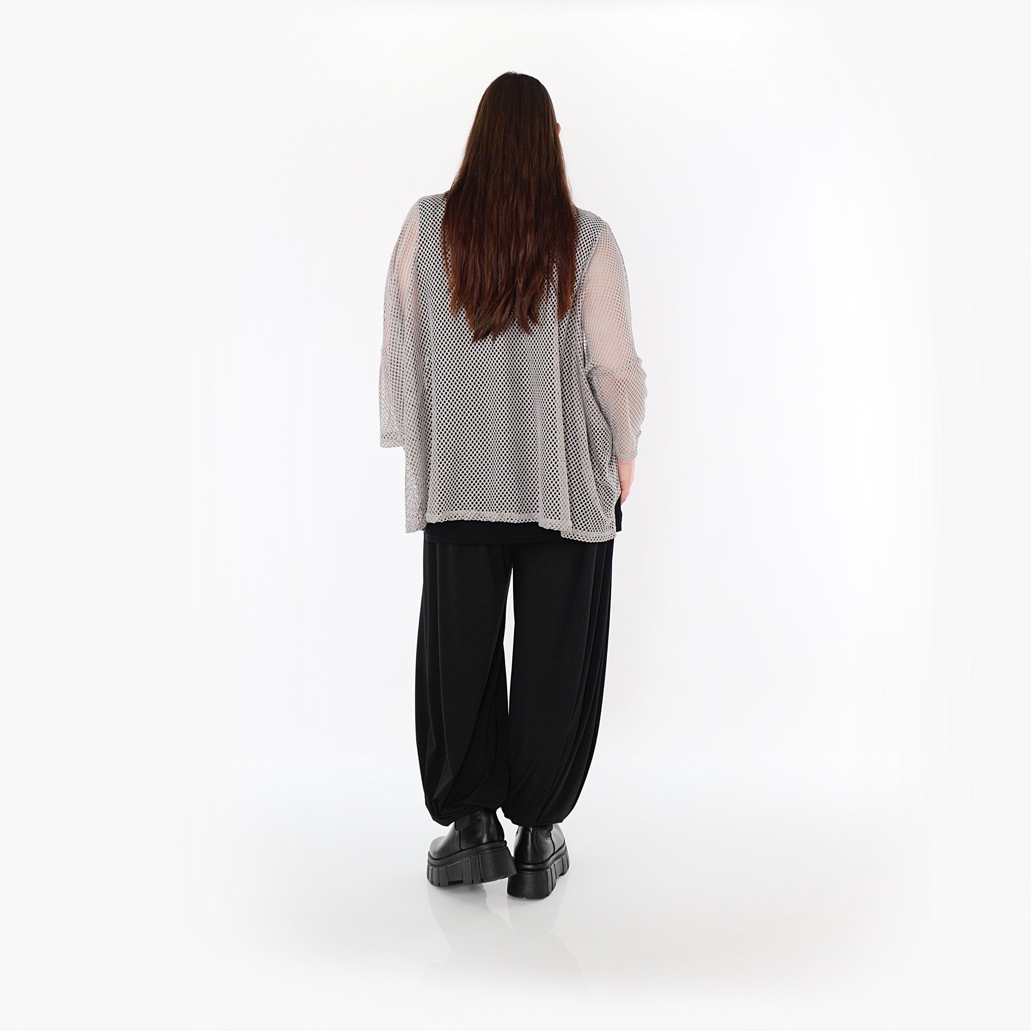  AKH Fashion Bigshirt in gerader Form, aus Baumwolle, 1500.06721, Grau, Ausgefallen, Zeitlos