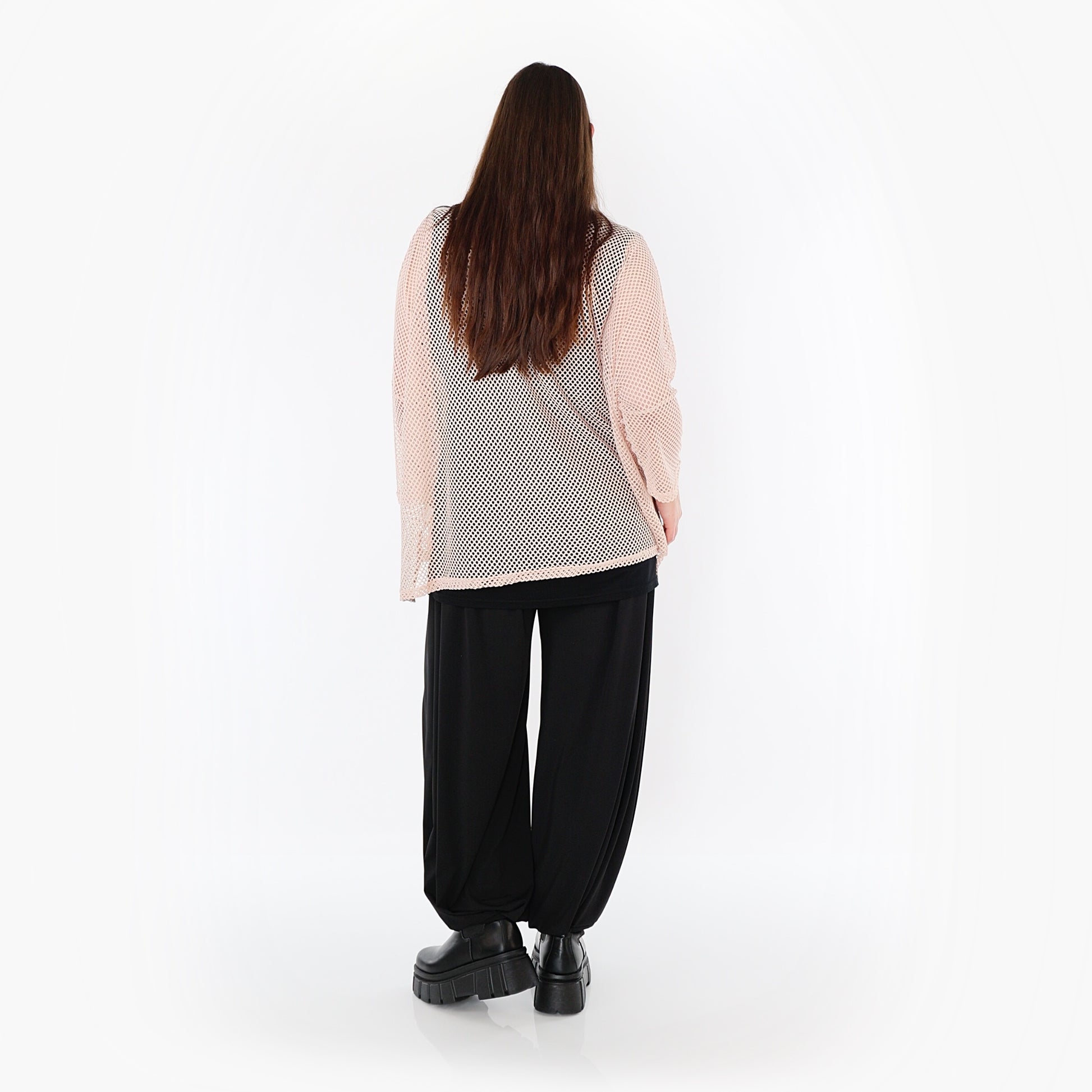  AKH Fashion Bigshirt in gerader Form, aus Baumwolle, 1500.06721, Mauve, Ausgefallen, Zeitlos