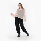  AKH Fashion Bigshirt in gerader Form, aus Baumwolle, 1500.06721, Mauve, Ausgefallen, Zeitlos