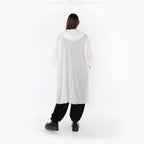  AKH Fashion Cardigan in gerader Form, aus Baumwolle, 1500.07068, Weiß, Ausgefallen, Schick