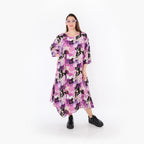  Ballonkleid von AKH Fashion aus Viskose, 1506.01927, Lila/Multicolor, Blumen, Ausgefallen