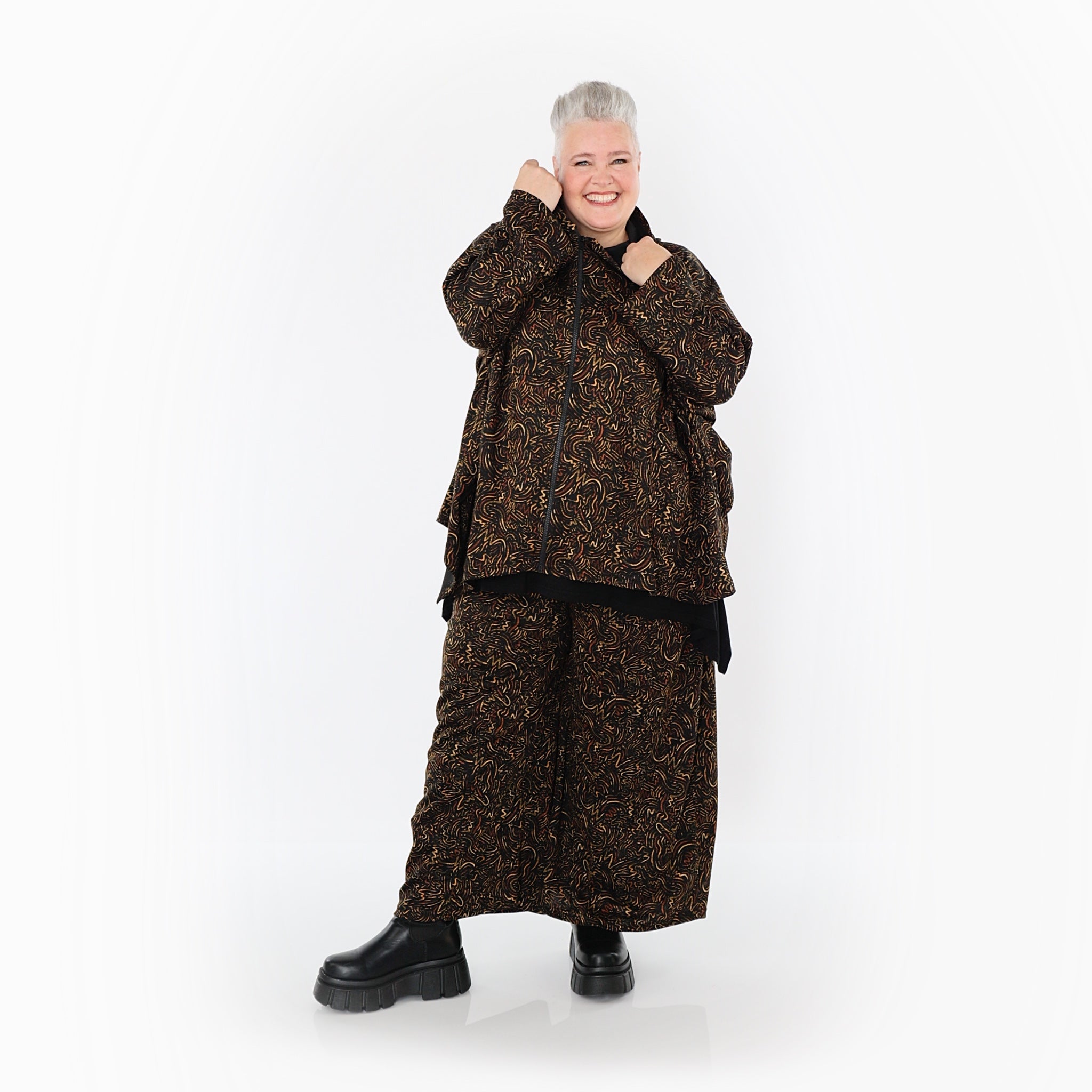 Marlene Hose von AKH Fashion aus Materialmix, 1516.07083, Cognac