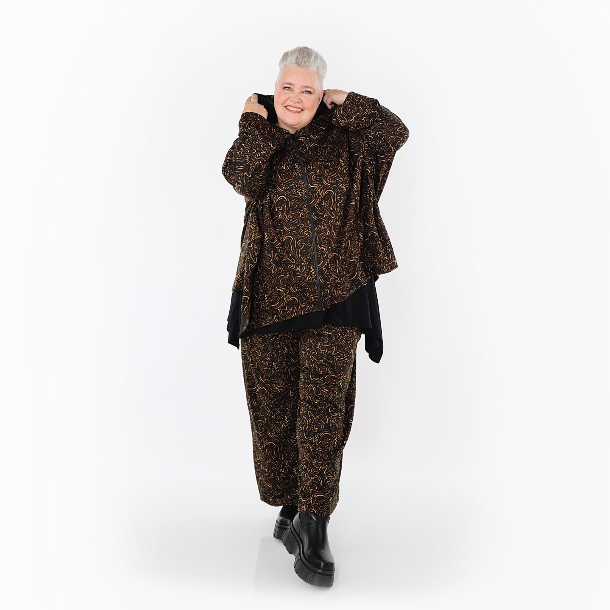 Marlene Hose von AKH Fashion aus Materialmix, 1516.07083, Cognac