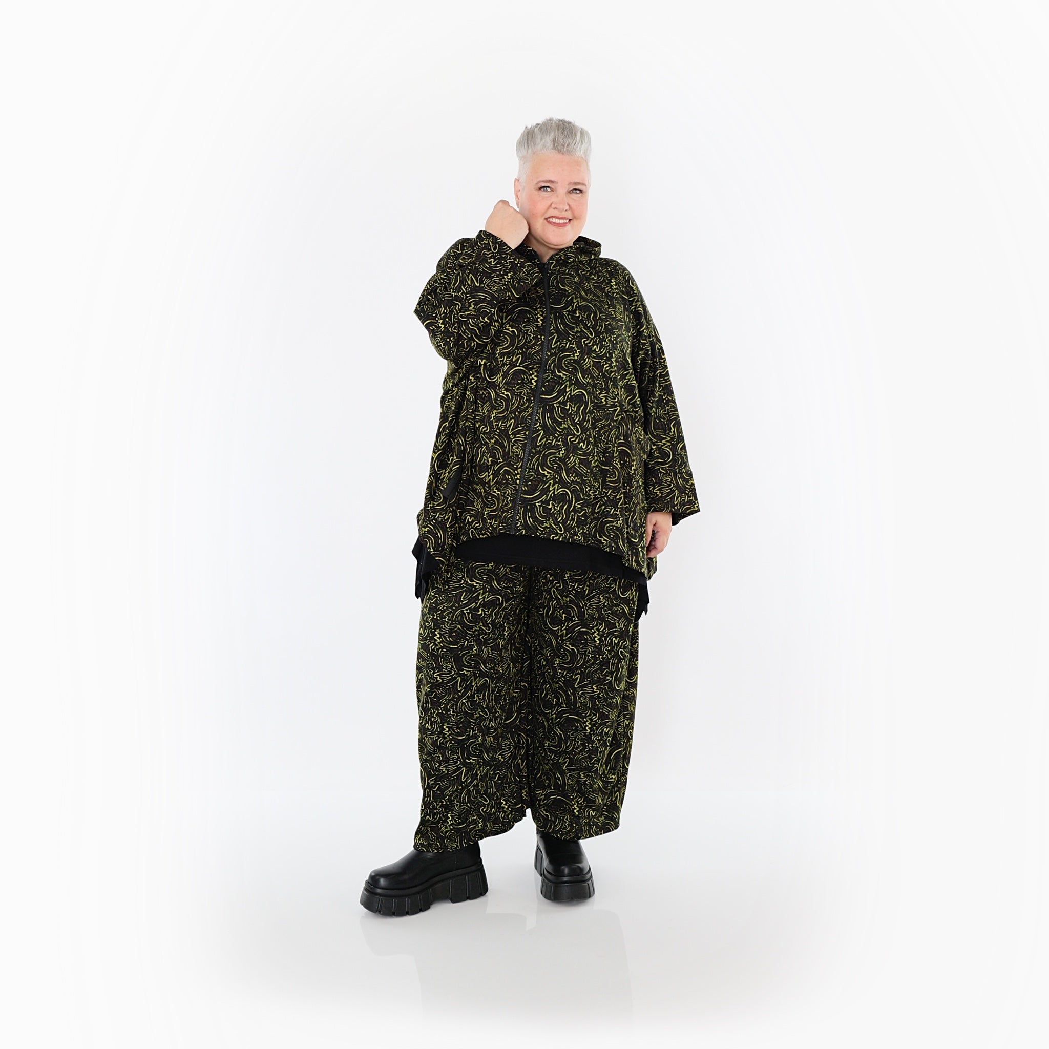 Marlene Hose von AKH Fashion aus Materialmix, 1516.07083, Neongrün