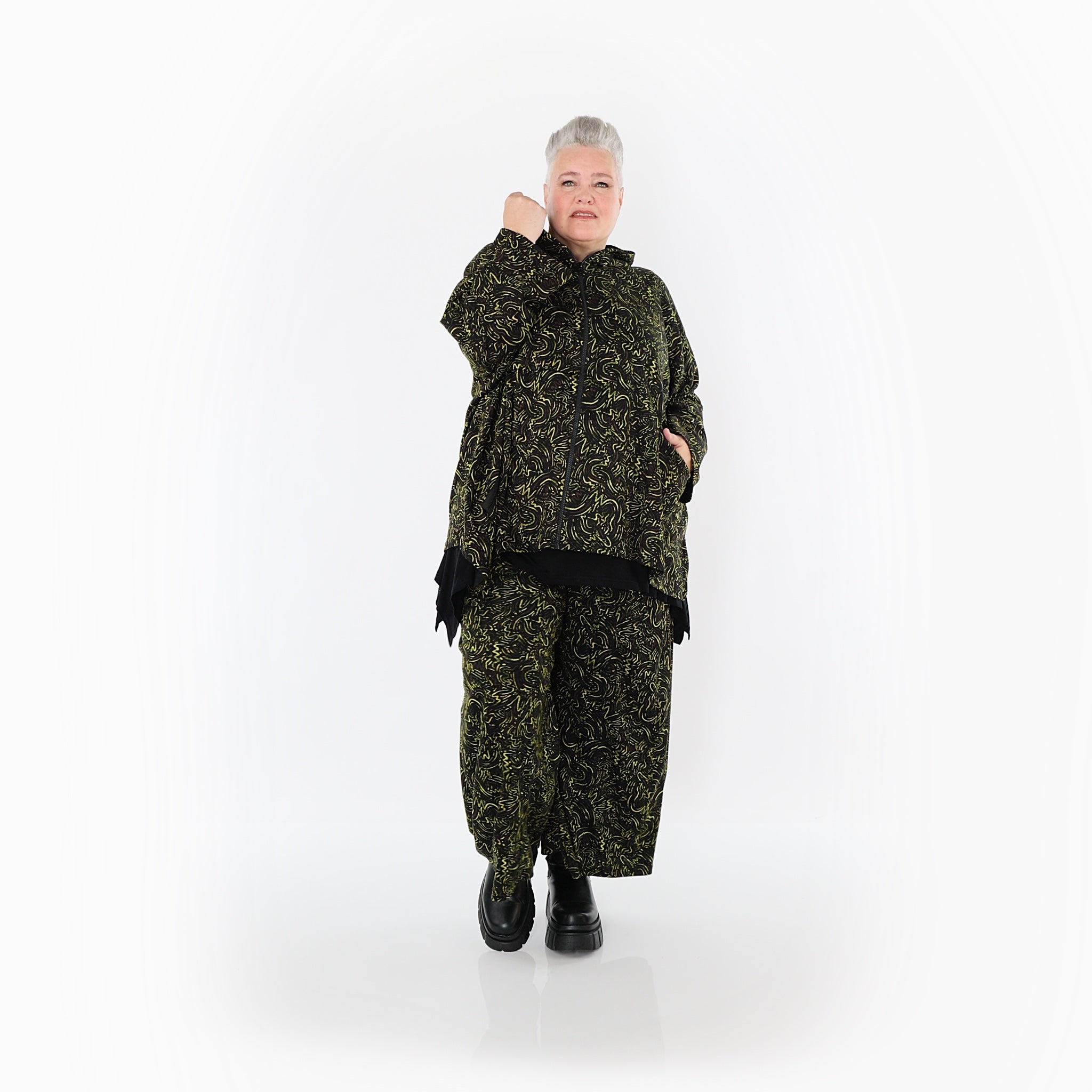 Marlene Hose von AKH Fashion aus Materialmix, 1516.07083, Neongrün
