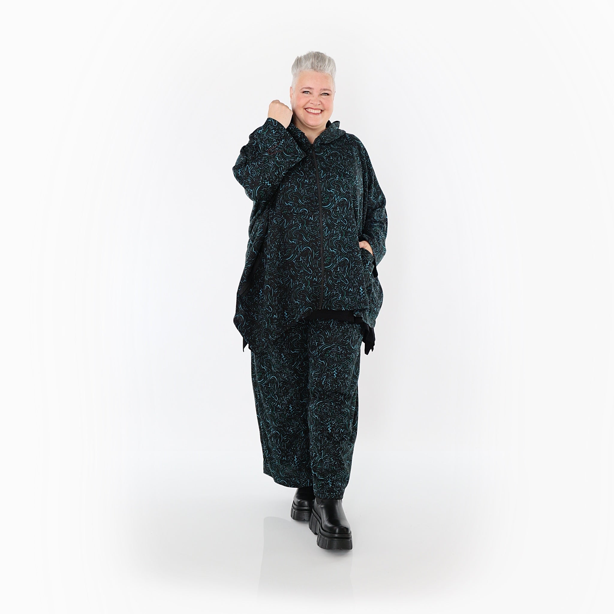 Marlene Hose von AKH Fashion aus Materialmix, 1516.07083, Petrol
