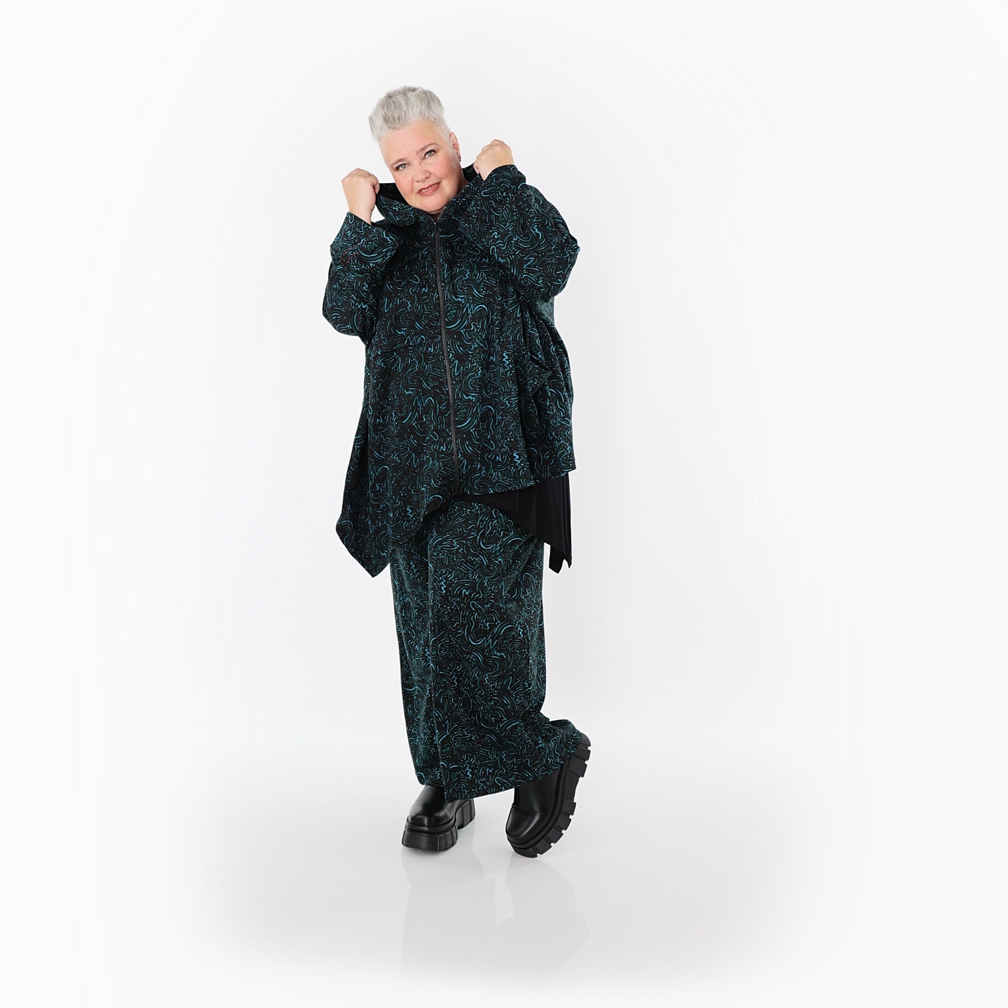 Marlene Hose von AKH Fashion aus Materialmix, 1516.07083, Petrol
