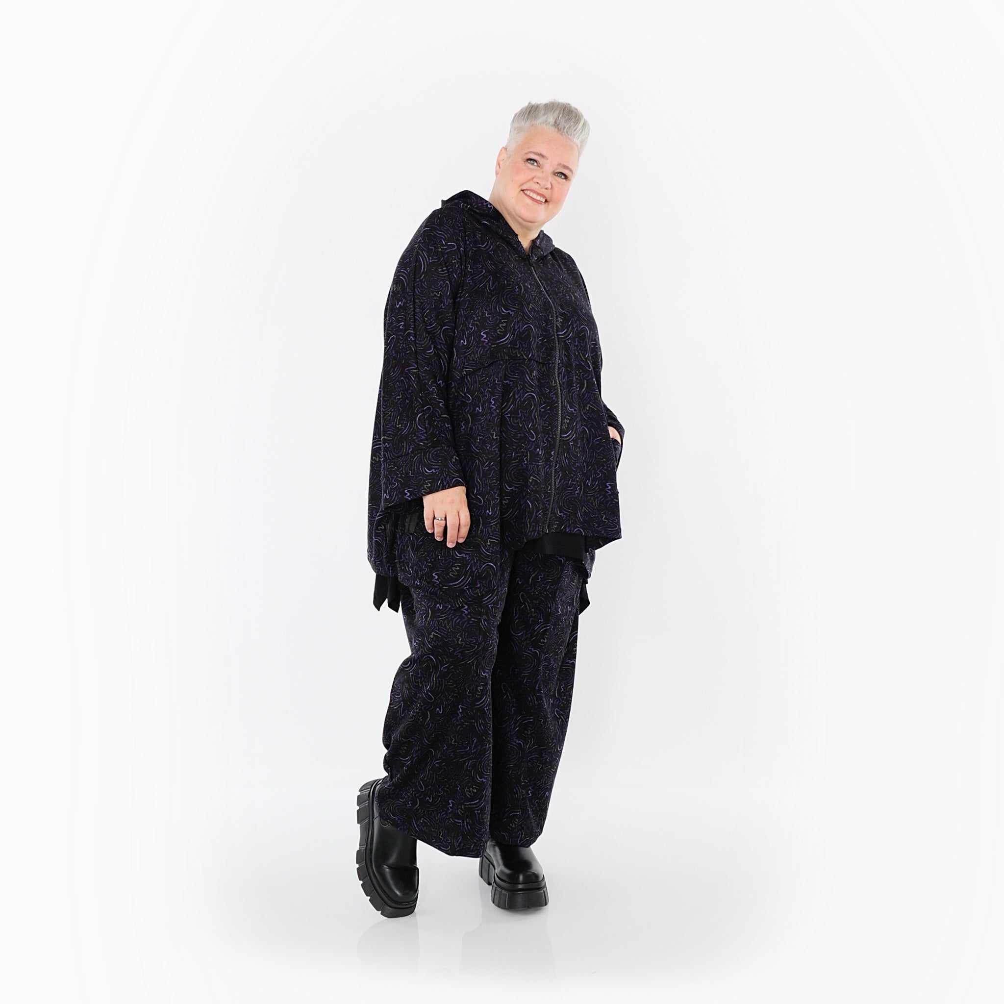 Marlene Hose von AKH Fashion aus Materialmix, 1516.07083, Violett