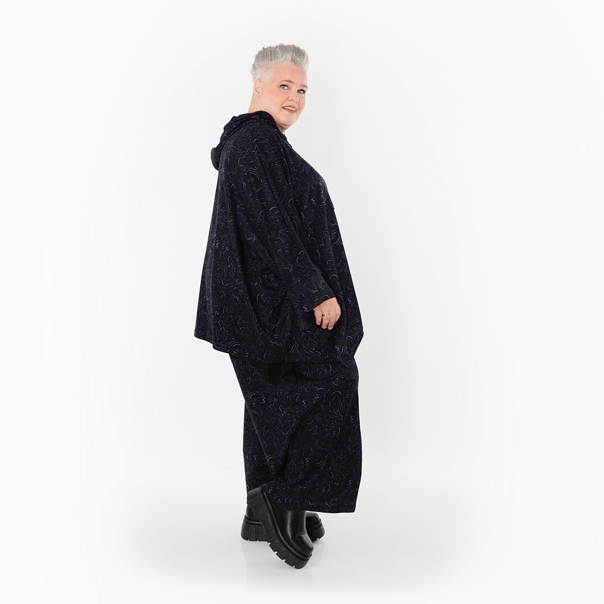 Marlene Hose von AKH Fashion aus Materialmix, 1516.07083, Violett