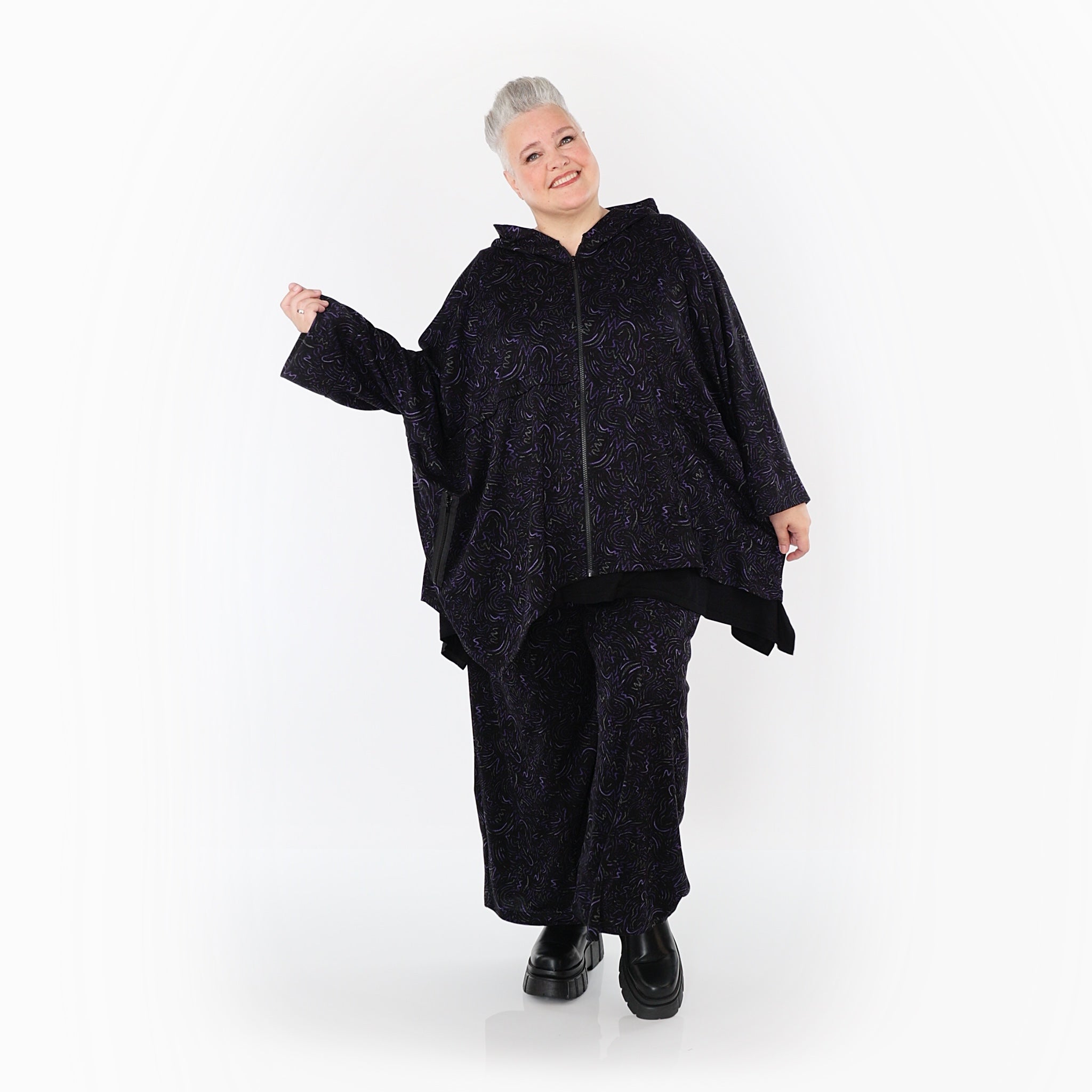 Marlene Hose von AKH Fashion aus Materialmix, 1516.07083, Violett
