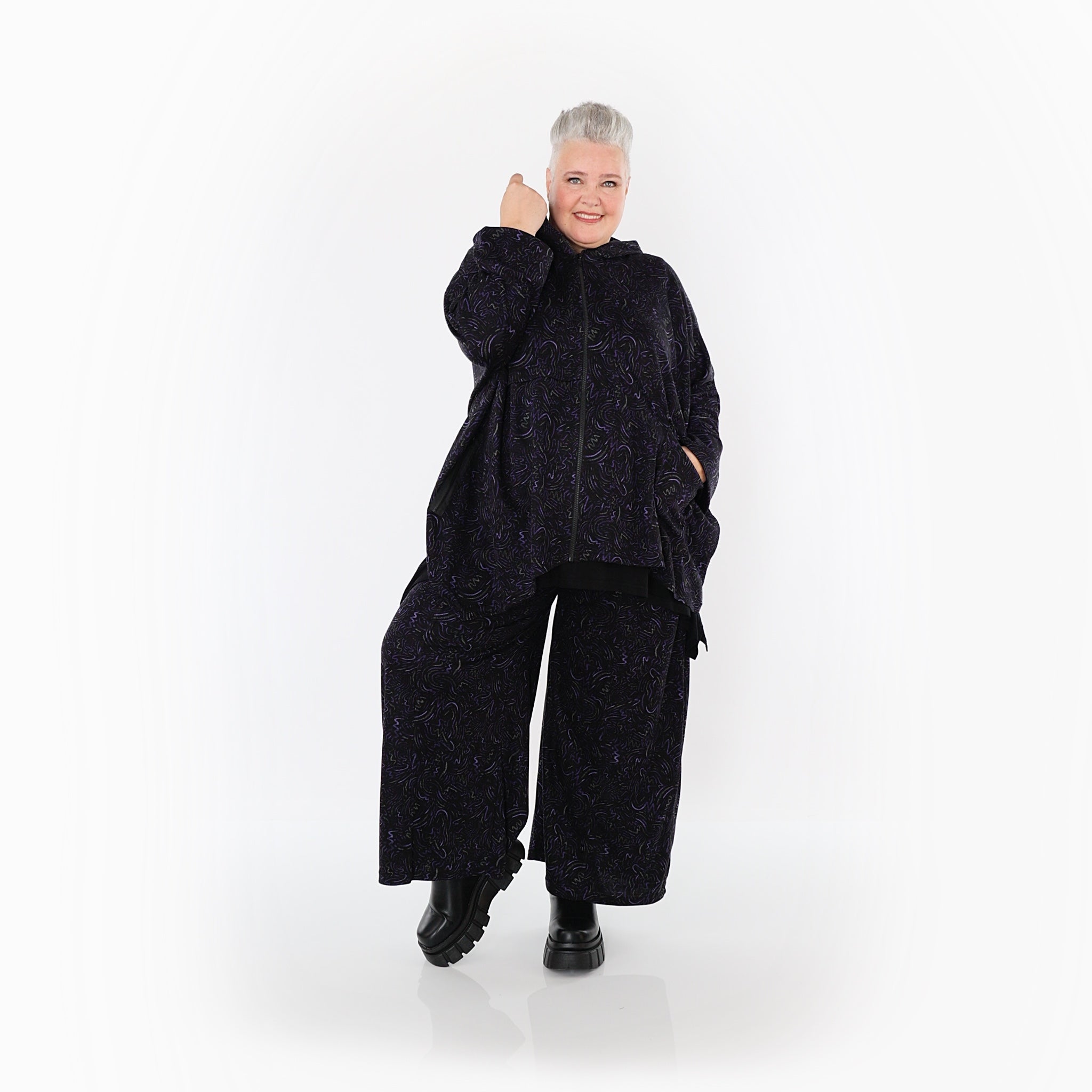 Marlene Hose von AKH Fashion aus Materialmix, 1516.07083, Violett