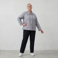 Eleganter Oversizeblazer Grau fliessend Lagenlook elastisch locker sehr modern chic edel