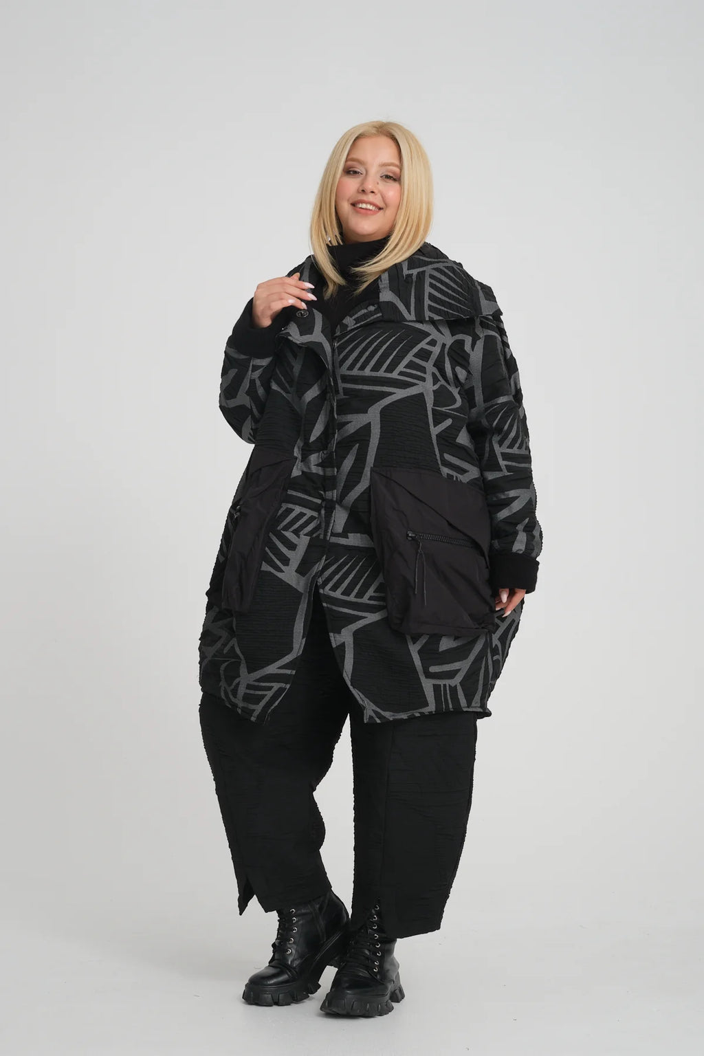  Ballonmantel von Zedd Plus aus Polyamid, 24617, Braun, Schick, Modern, Bequem