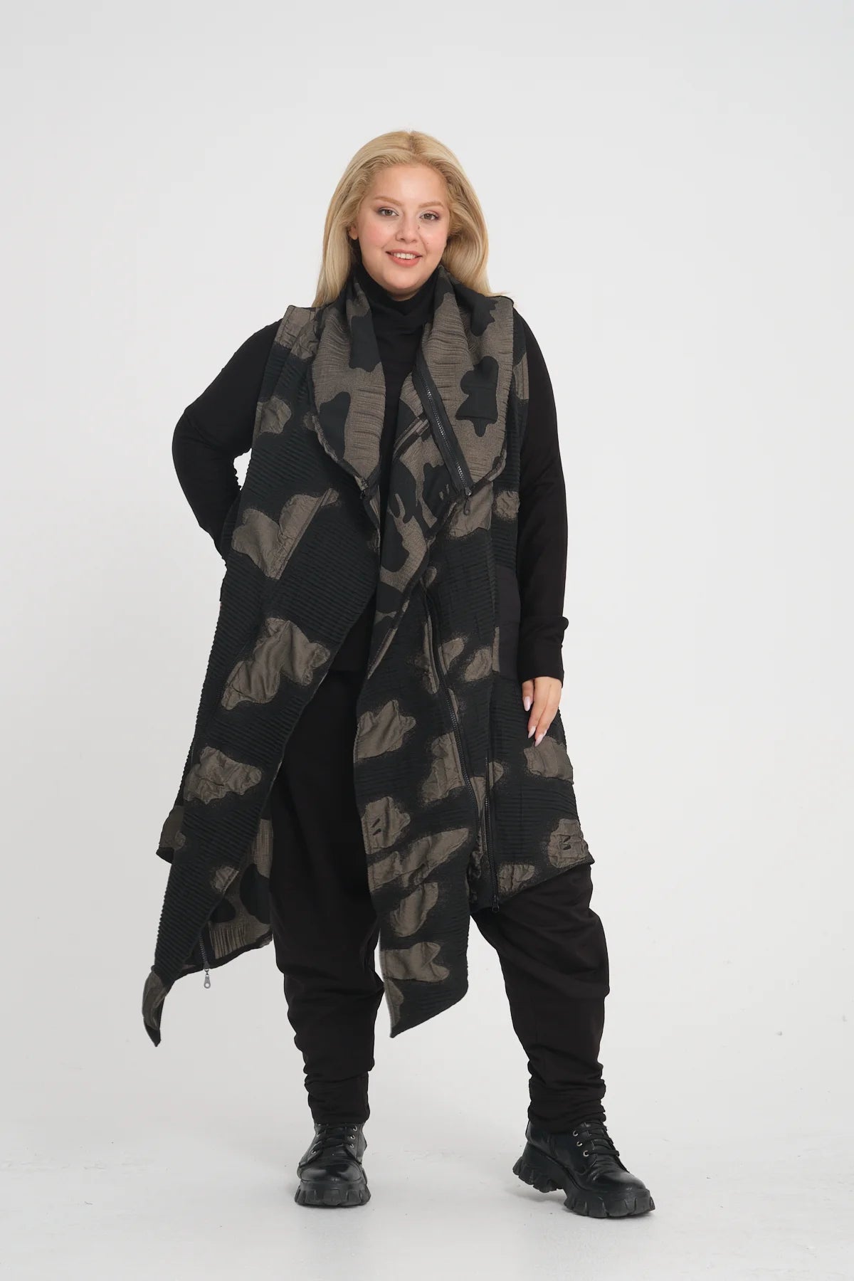  Ballon Weste von Zedd Plus aus Viskose, 24629, Grün, Schick, Modern, Bequem