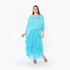  Ballonrock von AKH Fashion aus Materialmix, 1457.07049, Türkis, Ausgefallen, Zeitlos
