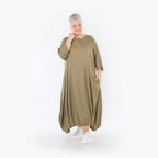  Ballonkleid von AKH Fashion aus Baumwolle, 1465.06736, Pistazie, Ausgefallen, Zeitlos