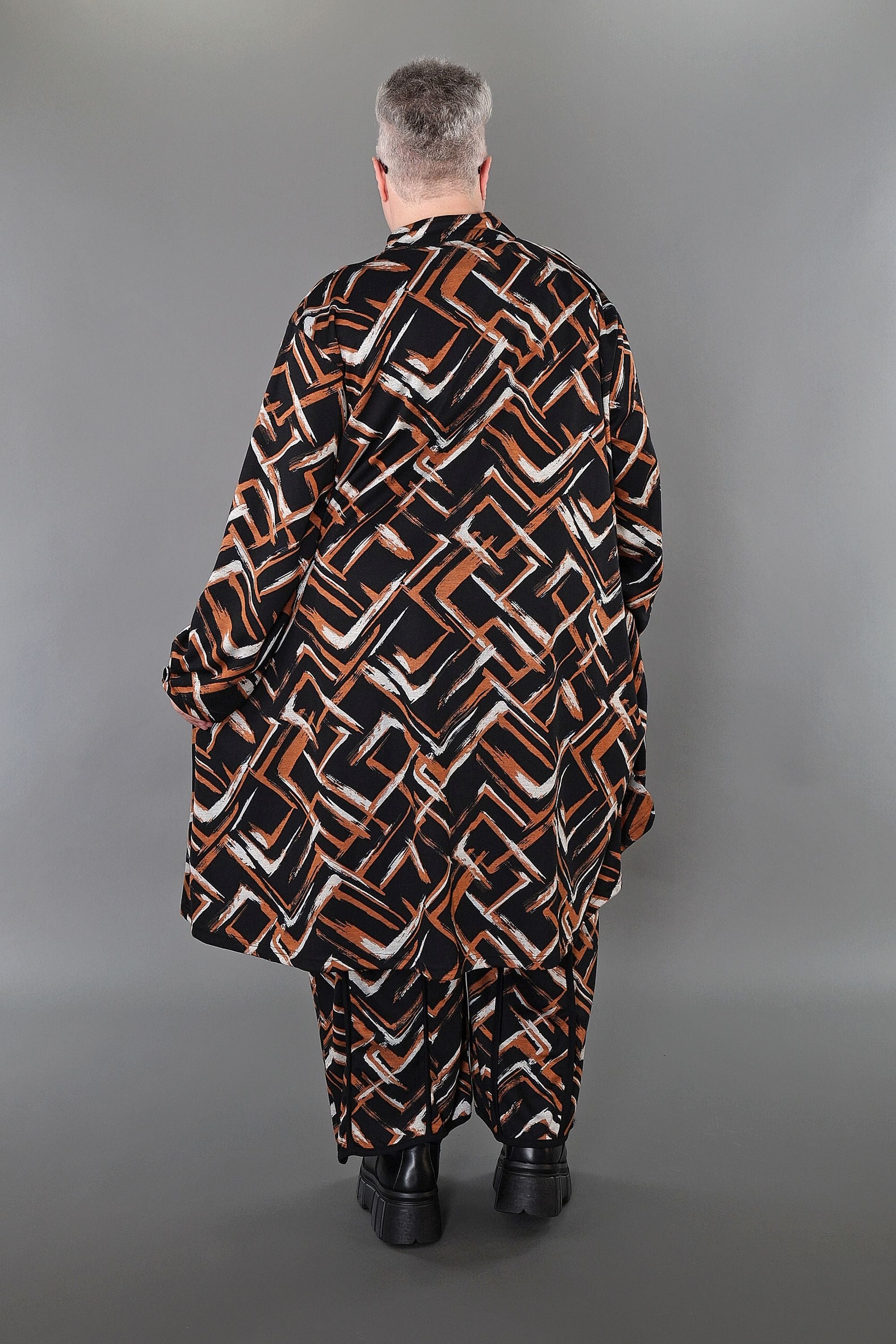 AKH Fashion Hose in gerader Form, aus Viskose, 1517.07074, Schwarz/Cognac/Weiß, Schick