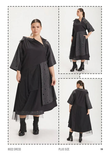  A-Form Kleid von H4 Fashion aus Polyamid, 8022, Ecru, Ausgefallen, Zeitlos, Schick