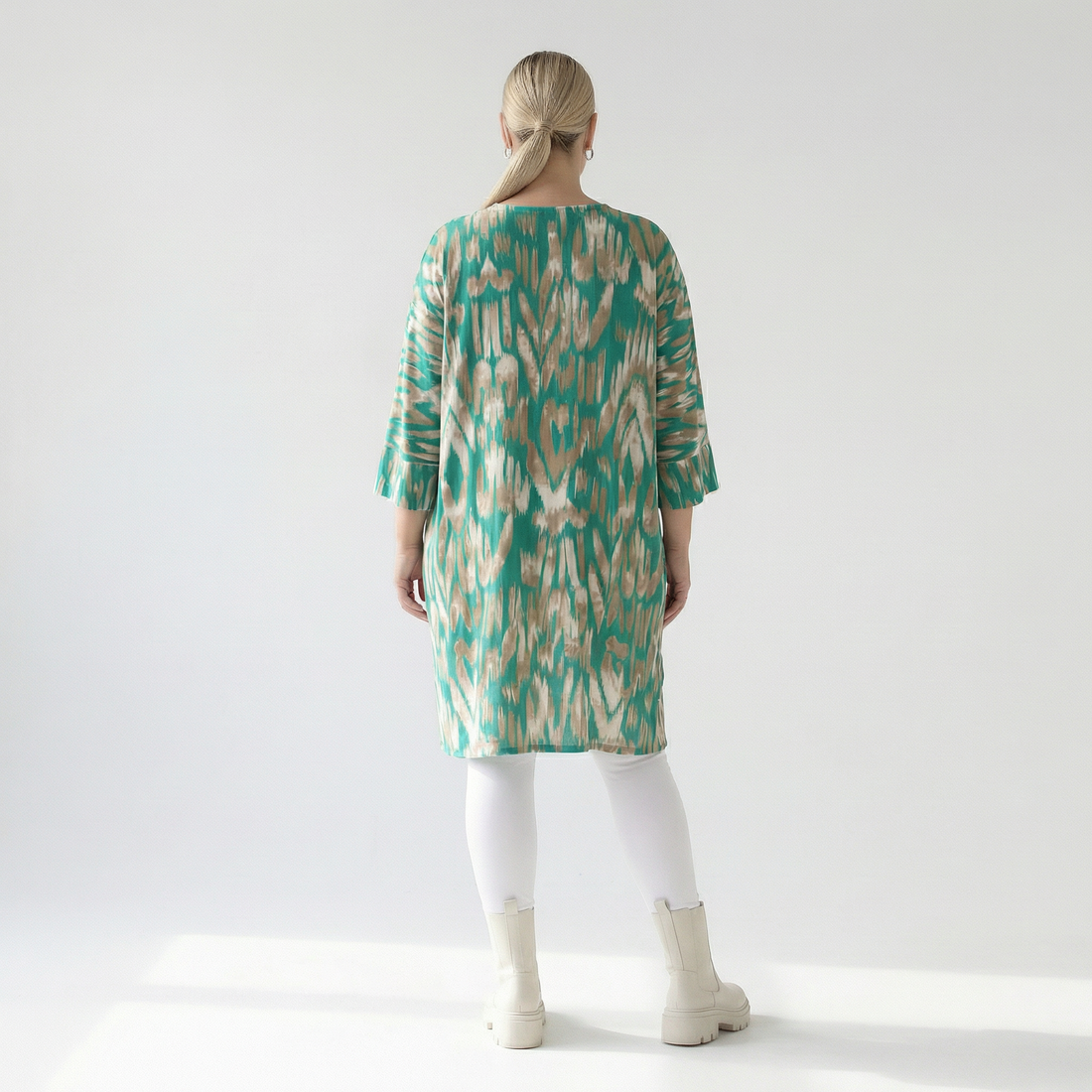  AKH Fashion Bigshirt in gerader Form, aus Viskose, 1296.06925, Mint-Beige, Grafik, Schick