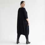  Ballonkleid von AKH Fashion aus Viskose, 1416.06564, Schwarz/Blau, Schick, Modern, Bequem