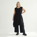  Ballon Tunika von AKH Fashion aus Viskose, 1416.06913, Schwarz/Fuchsia, Schick, Modern