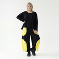  Ballonhose von AKH Fashion aus Viskose, 1416.06914, Schwarz/Gelb, Schick, Modern, Bequem