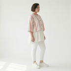 Oversize Damen Jacke, AKH Fashion, Baumwolle, gerundeter Form, Lagenlook Mode, große Größen - SEELENlook