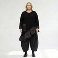 AKH Premium Bigshirt in asymmetrischer Form, aus Baumwolle, 1446.02331, Schwarz, Schick