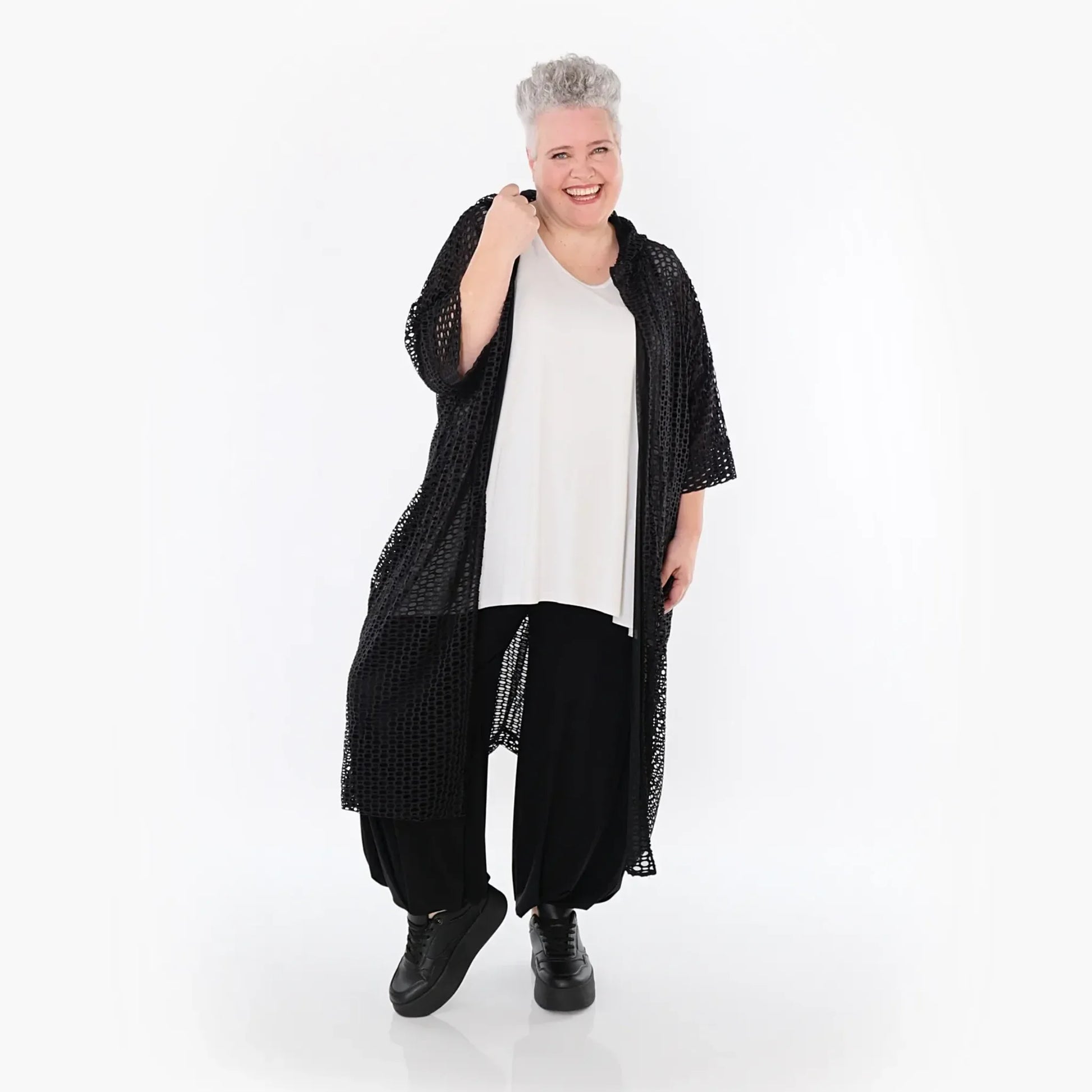  Ballonhose von AKH Fashion aus Materialmix, 1431.05920, Schwarz, Ausgefallen, Zeitlos