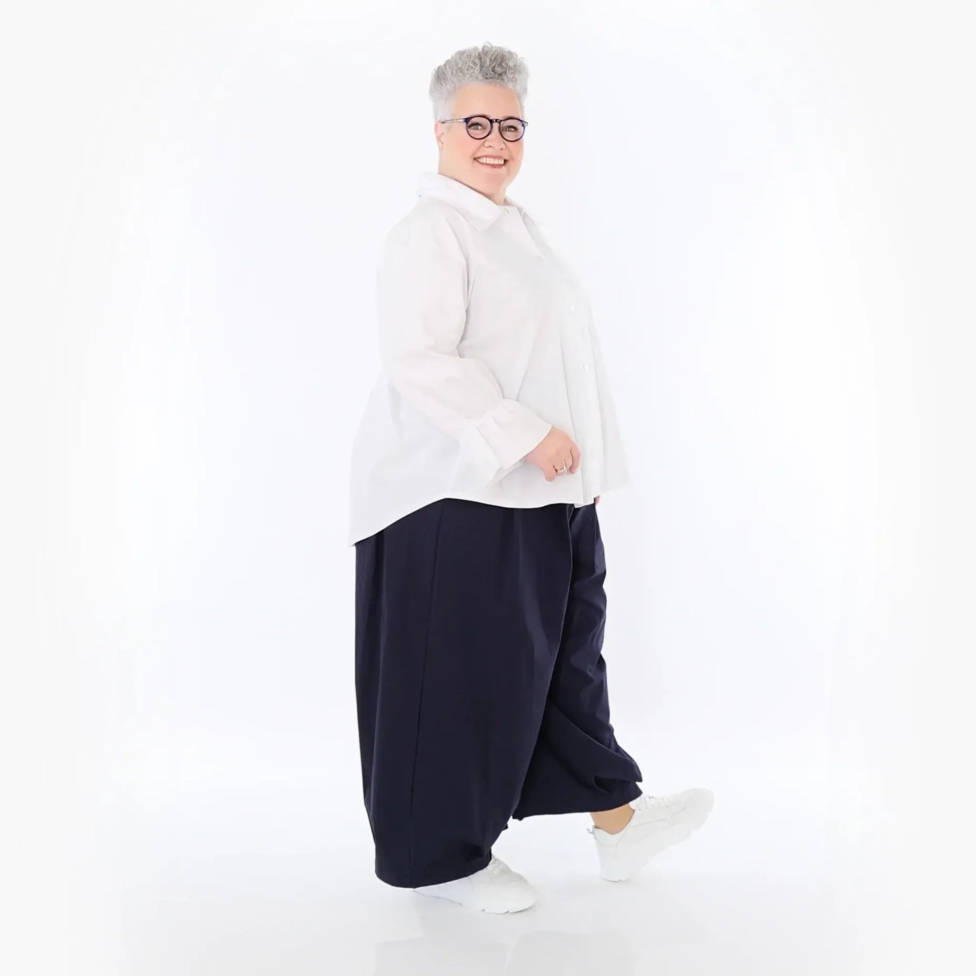  Ballonhose von AKH Fashion aus Baumwolle, 1482.07032, Marine, Ausgefallen, Zeitlos, Schick