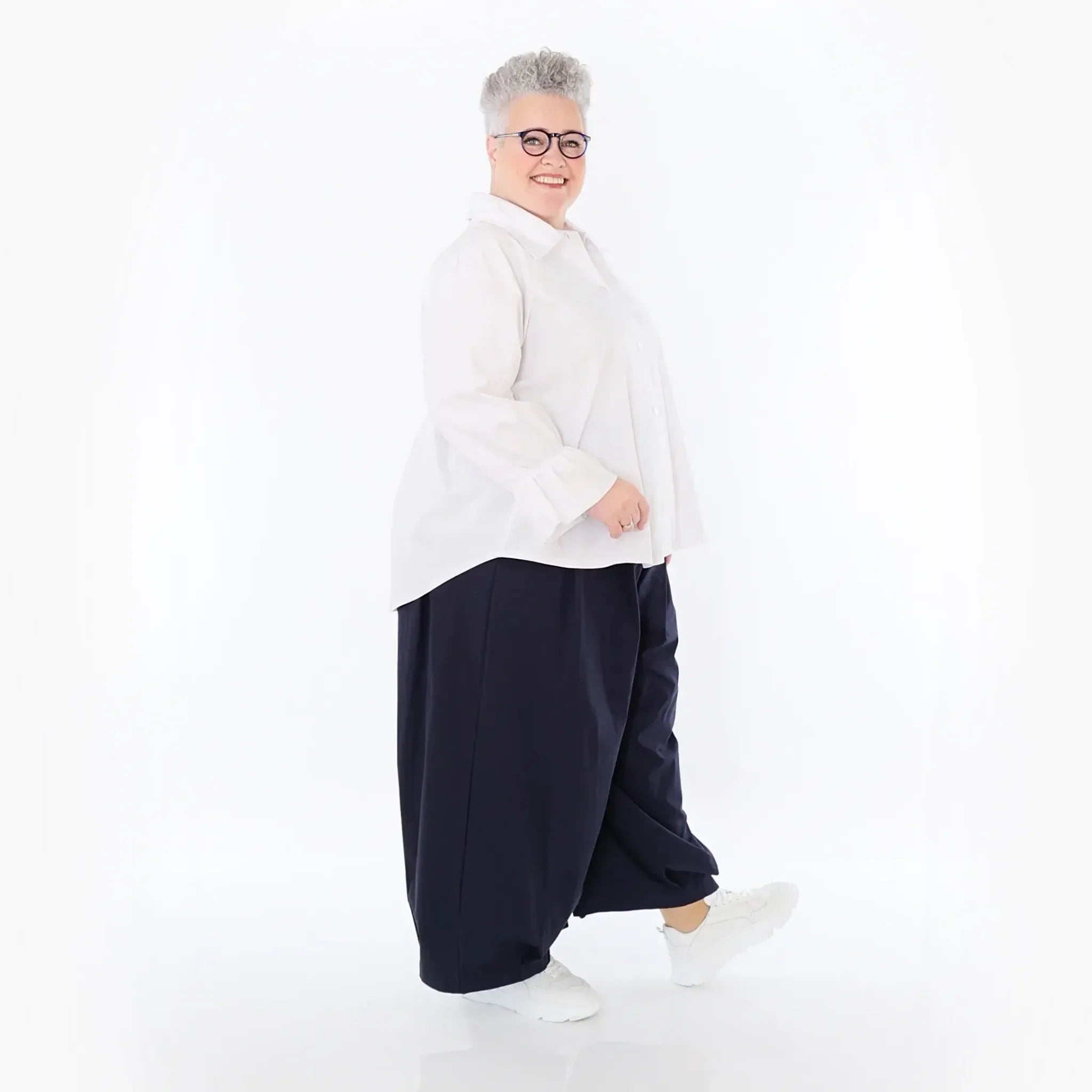  Ballonhose von AKH Fashion aus Baumwolle, 1482.07032, Marine, Ausgefallen, Zeitlos, Schick