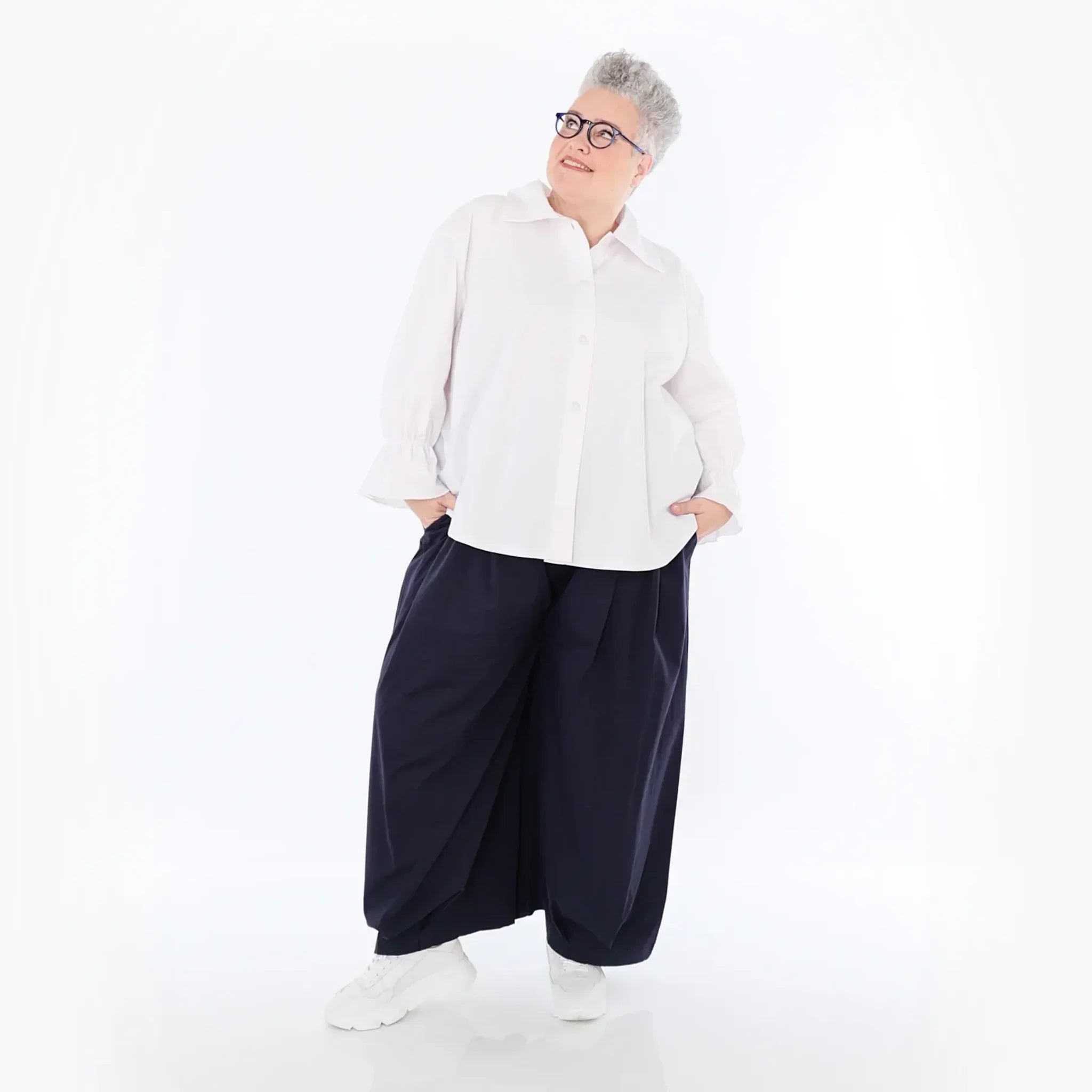  Ballonhose von AKH Fashion aus Baumwolle, 1482.07032, Marine, Ausgefallen, Zeitlos, Schick