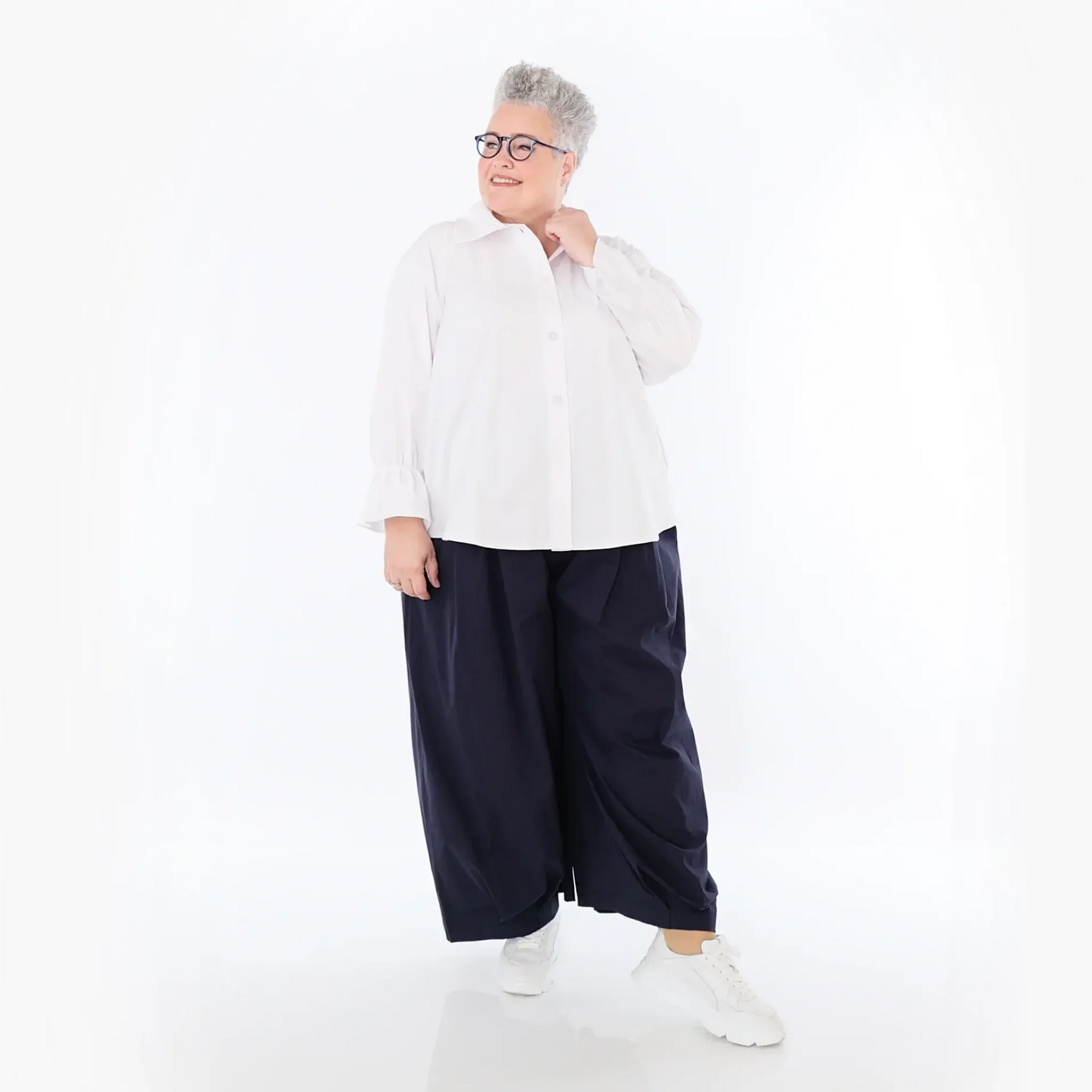  Ballonhose von AKH Fashion aus Baumwolle, 1482.07032, Marine, Ausgefallen, Zeitlos, Schick