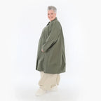  A-Form Jacke von AKH Fashion aus Baumwolle, 1482.07061, Khaki, Ausgefallen, Zeitlos