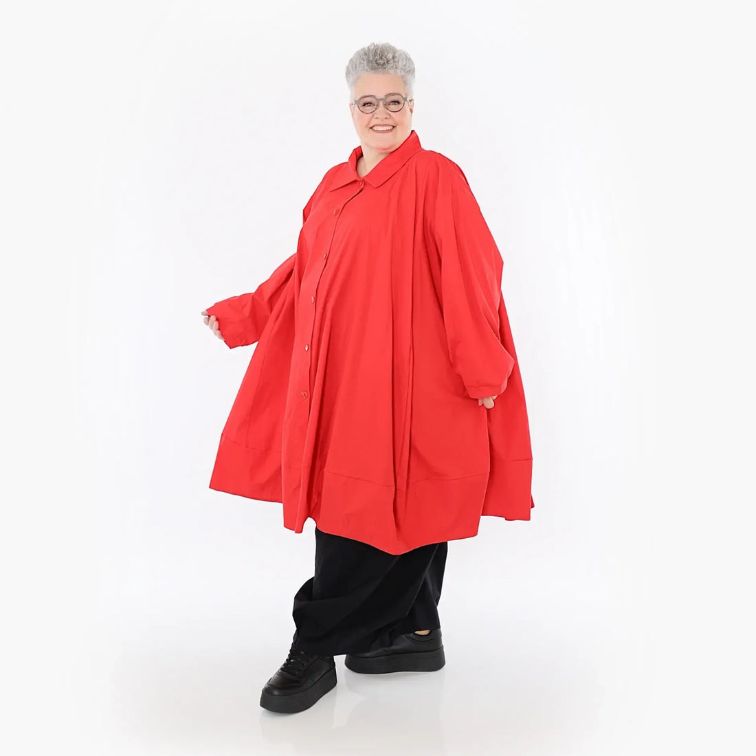  A-Form Jacke von AKH Fashion aus Baumwolle, 1482.07061, Rot, Ausgefallen, Zeitlos, Schick