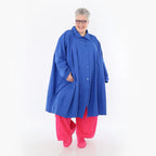  A-Form Jacke von AKH Fashion aus Baumwolle, 1482.07061, Royalblau, Ausgefallen, Zeitlos